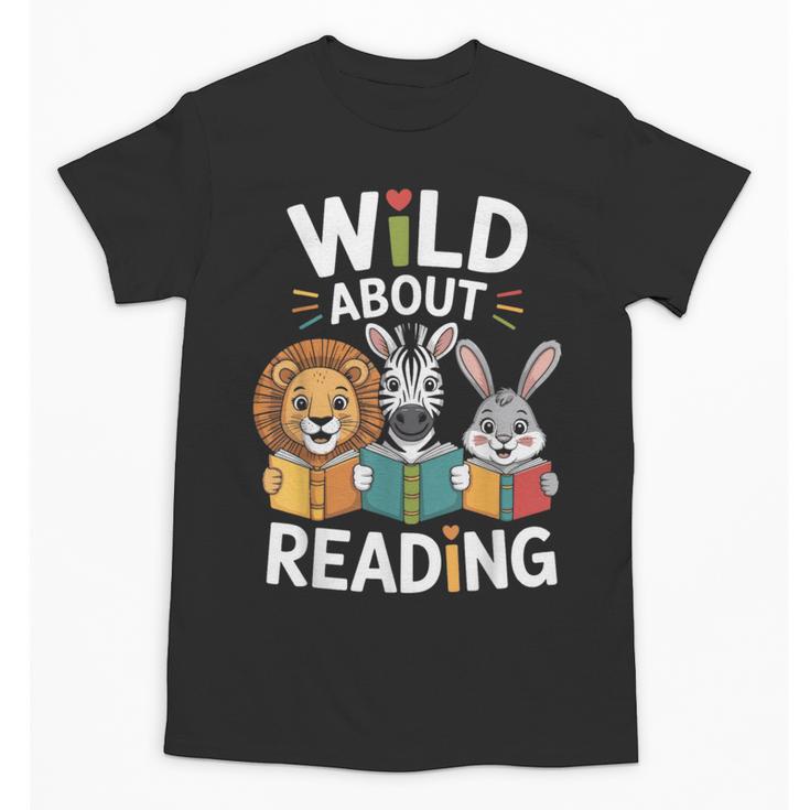 Cute Wildlife Zoo Animals For Book Reader Bookworms Unisex T-Shirt