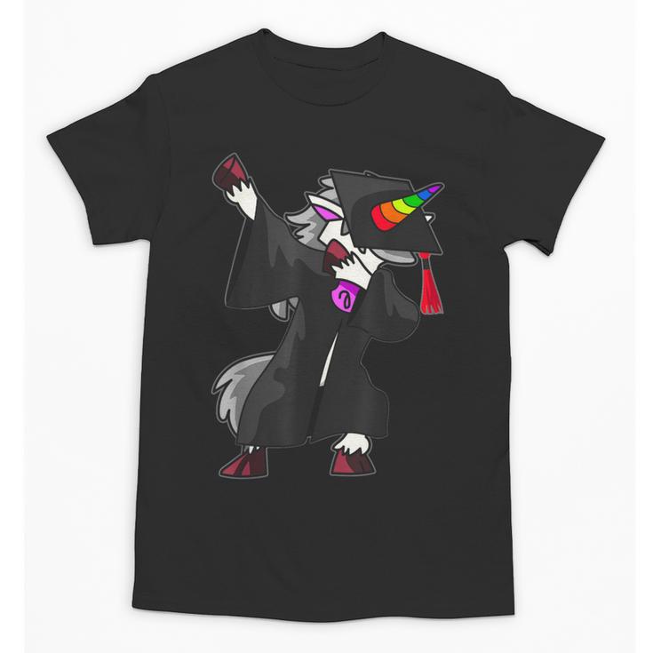 Dabbing Unicorn Cap And Gown Graduate 2021 Graduation Day Unisex T-Shirt