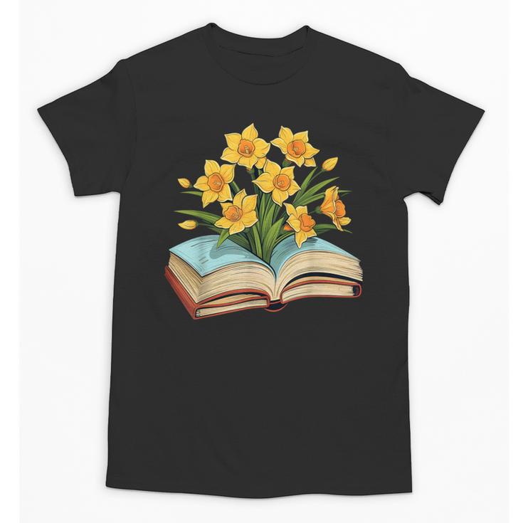 Daffodils Flowers Book Floral Unisex T-Shirt