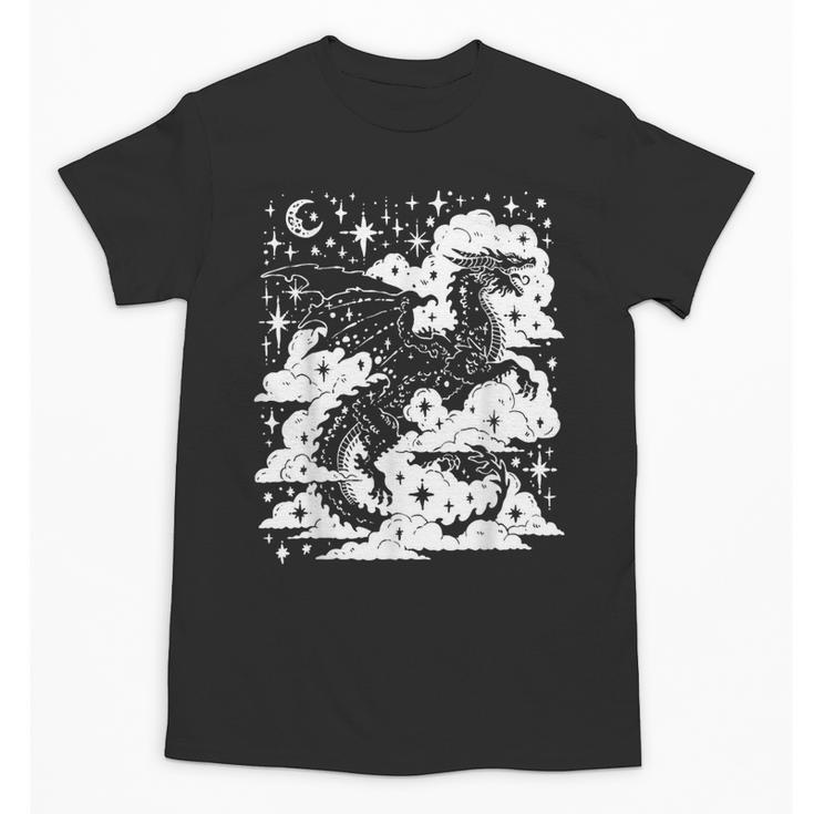 Dark Academia Fantasy Dragon Book Lover Bookish Goblincore Unisex T-Shirt