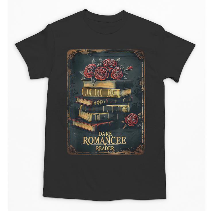 Dark Romance Reader Vintage Floral Book Lover Unisex T-Shirt