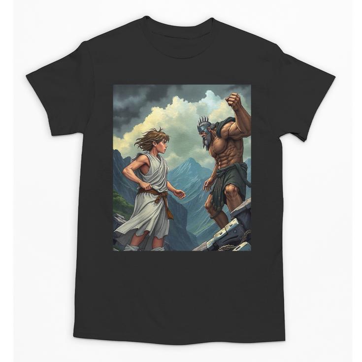David And Goliath Bible Book Of Samuel King David Comic Unisex T-Shirt