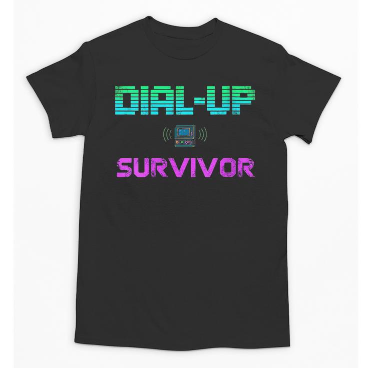 Dial Up Survivor Retro Modem Nostalgia Tech Top Unisex T-Shirt