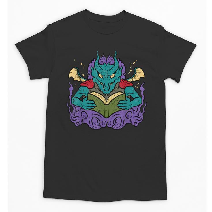 Dragon Read Reading Librarian Book Across America Kids Unisex T-Shirt