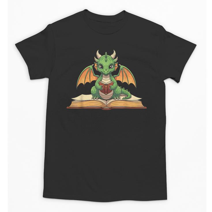 Dragon Reading Book Bookworm Unisex T-Shirt