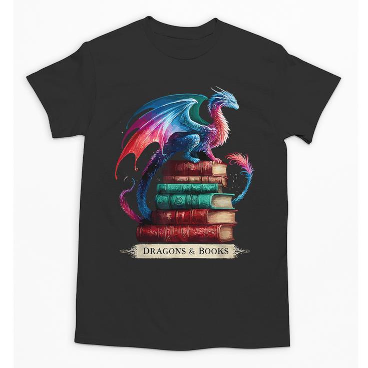 Dragons And Books Dragonworm Book Lover Reading Unisex T-Shirt