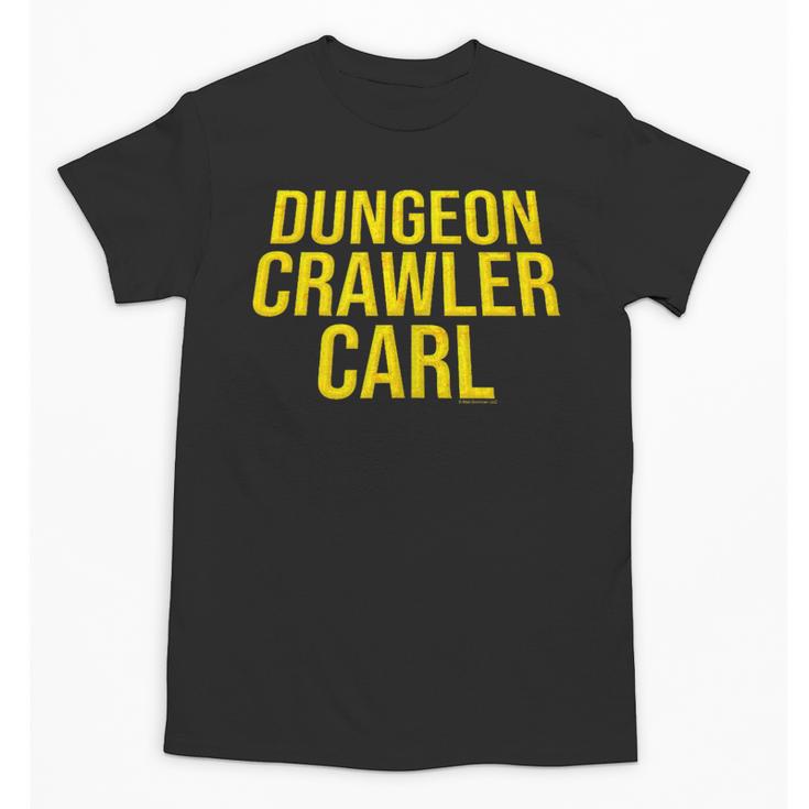 Dungeon Crawler Carl Yellow Text Logo LitRPG Series Book Unisex T-Shirt