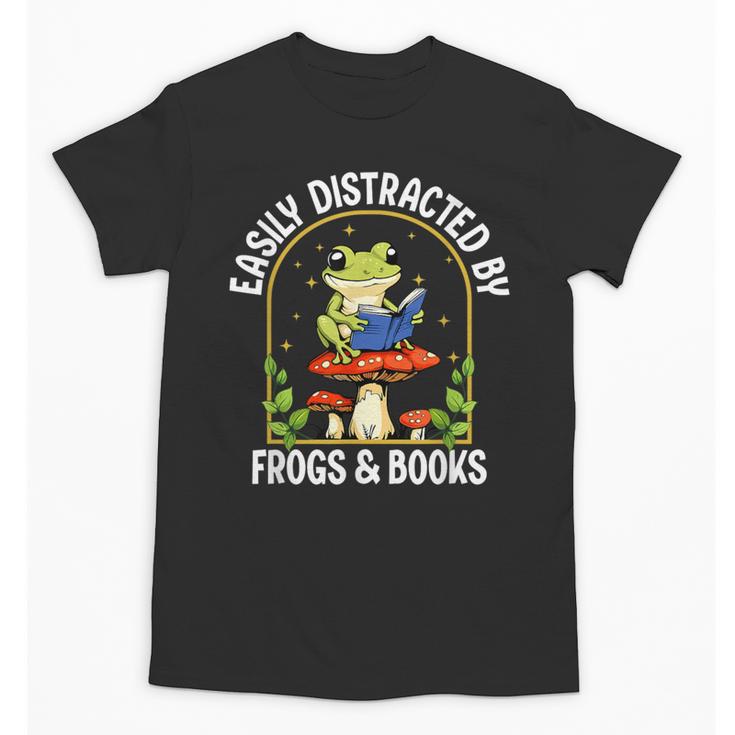 Easily Distracted By Frogs And Books Unisex T-Shirt