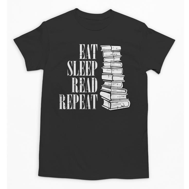 Eat Sleep Read Repeat Reading Book Librarian Men Women Kids Unisex T-Shirt