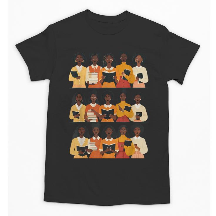Educated Afro Women Girl Reading Book Future HBCU Grad Unisex T-Shirt