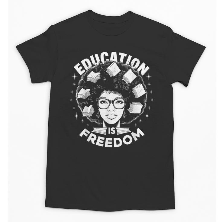Education Is Freedom History Books African Pride Women Unisex T-Shirt