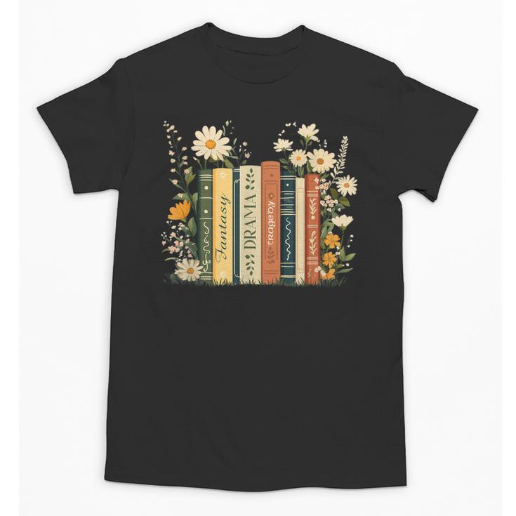 Fantasy Drama Tragedy Book Floral Subtle Unisex T-Shirt