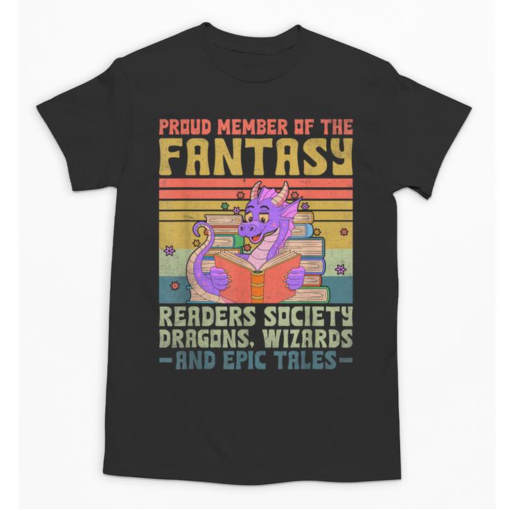 Fantasy Reader Society Reading Book Retro Bookworm Reader Unisex T-Shirt