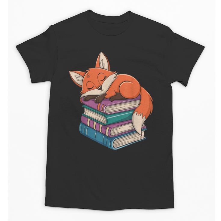 Fox Reading Book Pajama Sleep Unisex T-Shirt