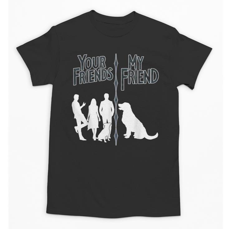 Your Friends Vs My Friend Introvert Pet Dog Owner Men Women Kids Unisex T-Shirt