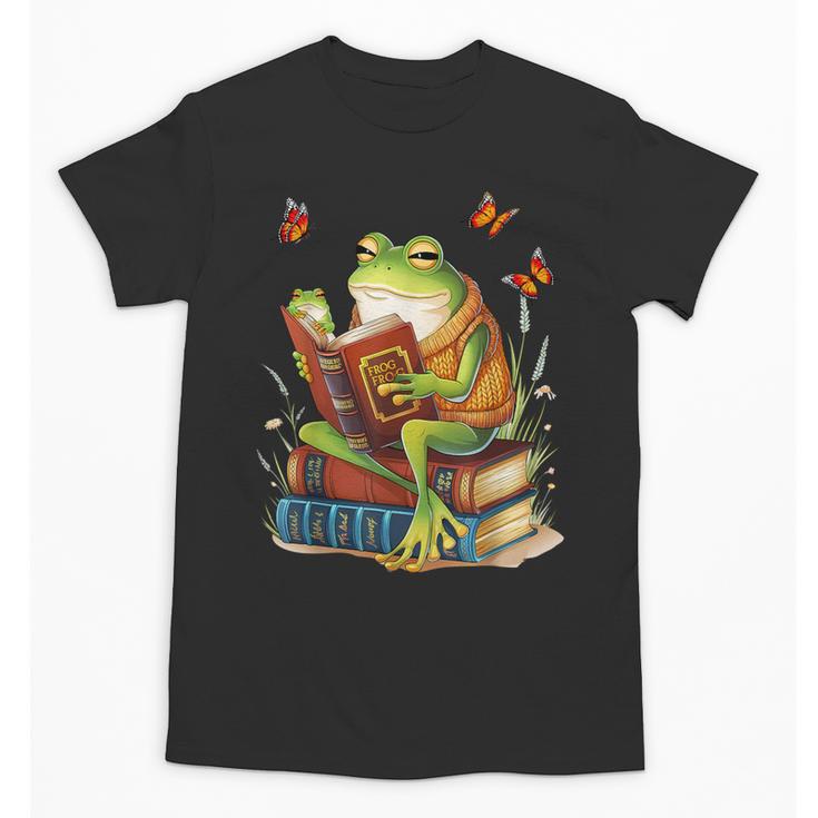 Frog & Toad Fishing Vintage Classic Book Frog Reading Book Unisex T-Shirt