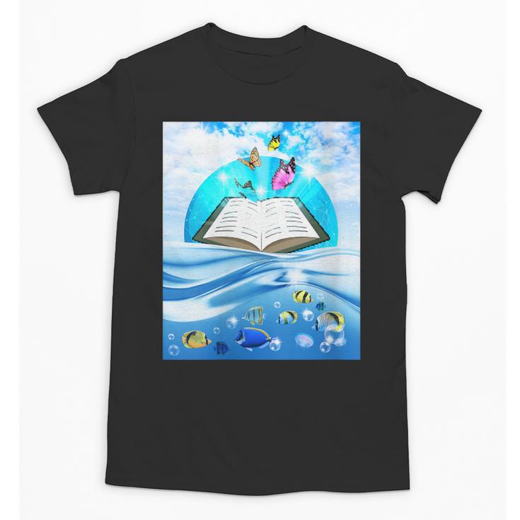 Frutiger Aero Aesthetic Tech Book Butterfly Unisex T-Shirt