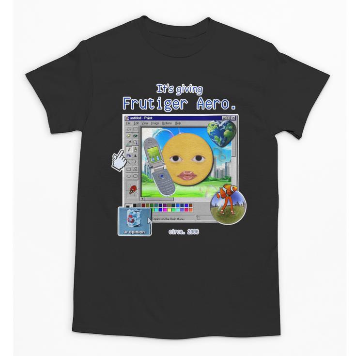 Frutiger Aero Y2K Meme Graphic 2000s Nostalgia Unisex T-Shirt