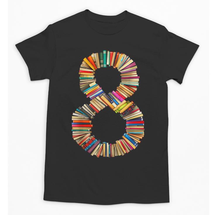 Fun 8th Birthday Books Themed 8 Years Old Boys Kids Girls Unisex T-Shirt