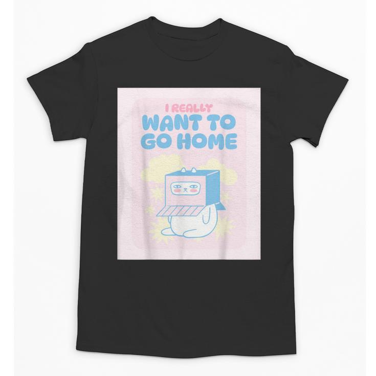 Fun Cute Introvert Cat Character Quote Men Women Unisex T-Shirt