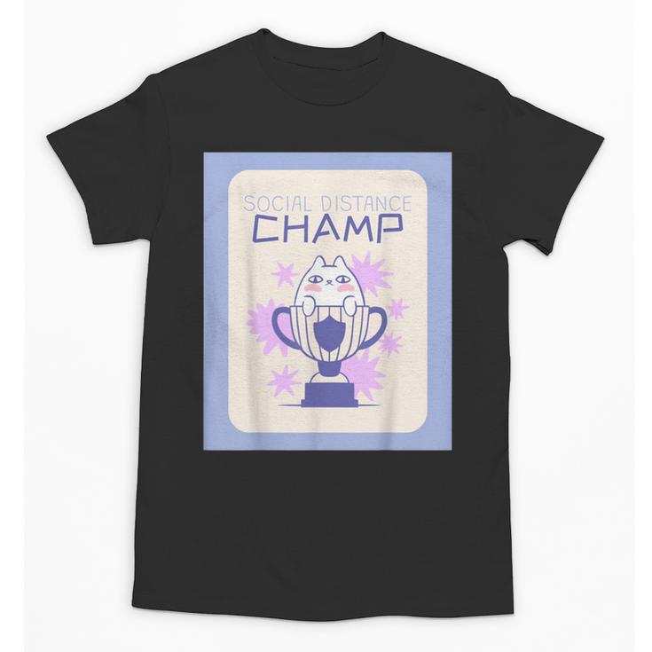 Fun Cute Introvert Cat Character Trophy For Men Women Unisex T-Shirt