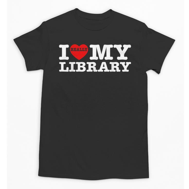Fun I Love My Library Book Reader Bookworm Librarian Costume Unisex T-Shirt