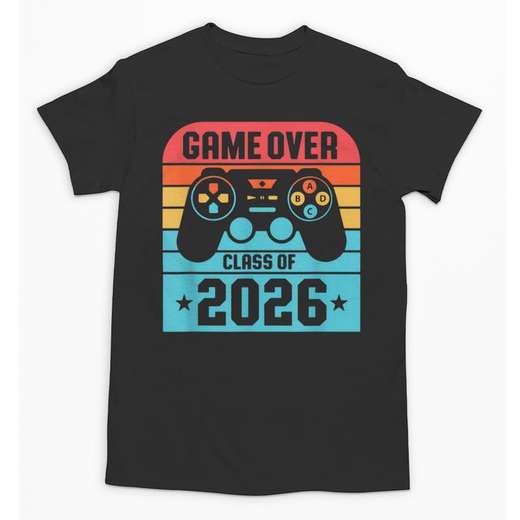 Game Over Class Of 2026 Shirt Students Last Day Graduation Unisex T-Shirt