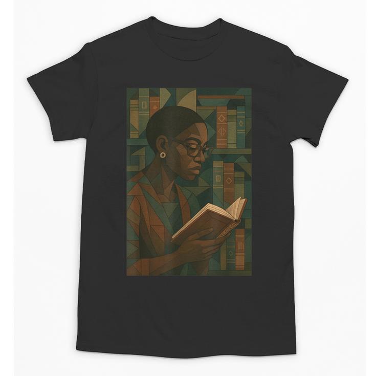Geometric History Educated Women Teacher Book Melanin Unisex T-Shirt