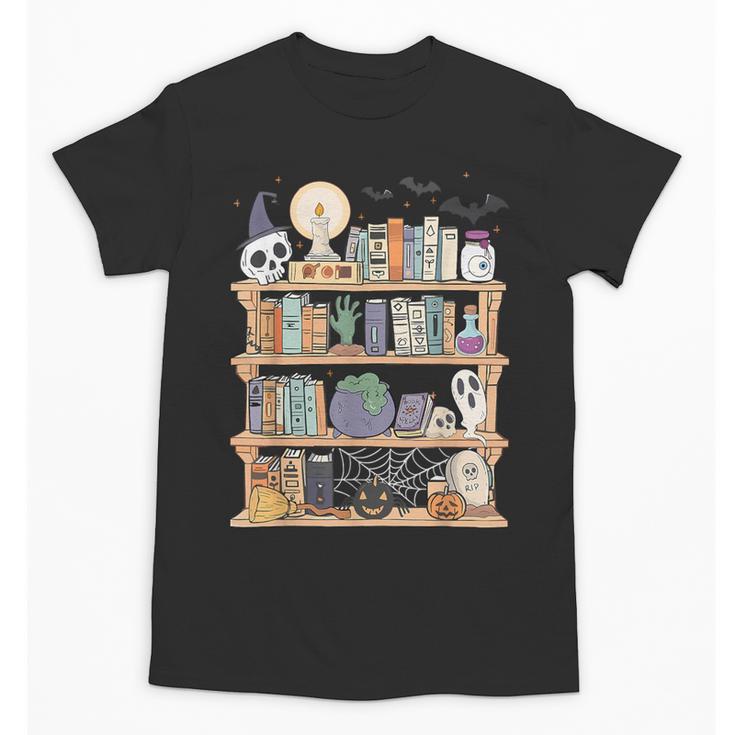 Ghost Book Reading Books Lover Teacher Happy Halloween Unisex T-Shirt