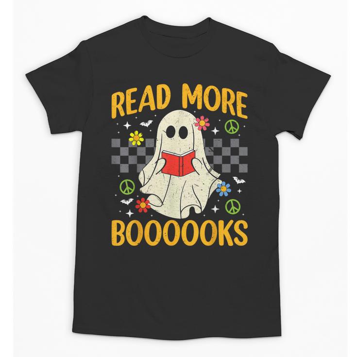 Ghost Reading Books Teacher Student Halloween Read More Book Unisex T-Shirt