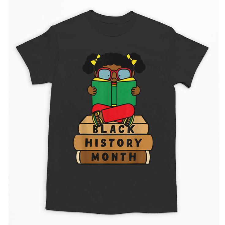 Girl Kid Reading Book Black History Month Bookworm Unisex T-Shirt Girl Kid Reading Book Black History Month Bookworm Unisex T-Shirt