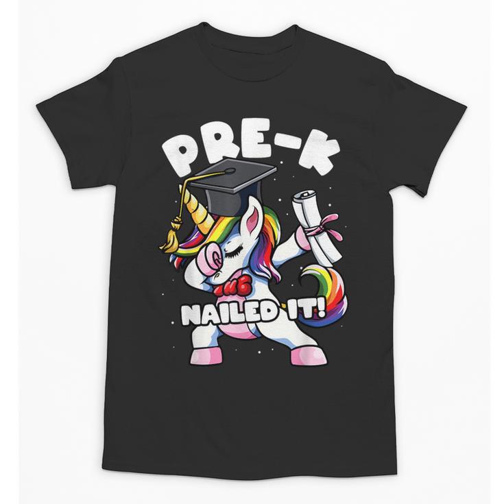 Girls Dabbing Unicorn Pre-K PreSchool Nailed It Graduation Unisex T-Shirt