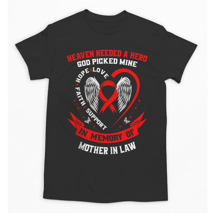 Go Red In Memory Of Mother In Law Heart Disease Awareness Unisex T-Shirt
