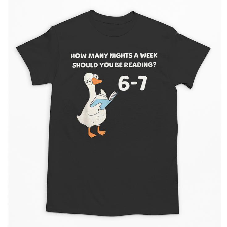 Goose Reading 67 Six Seven Meme Teacher Book Lover Unisex T-Shirt