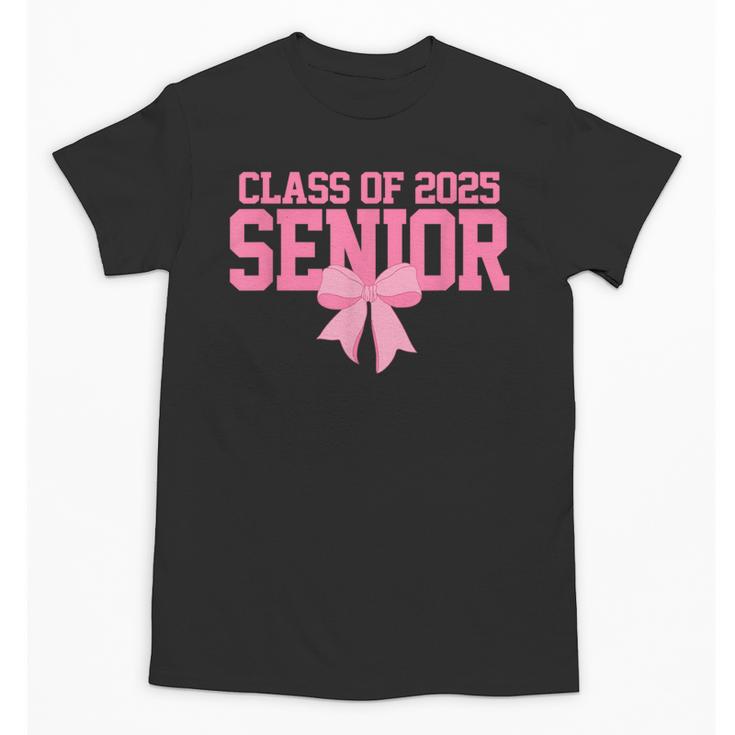 Graduate 2025 Class Of 2025 Senior Coquette Bow Graduation Unisex T-Shirt