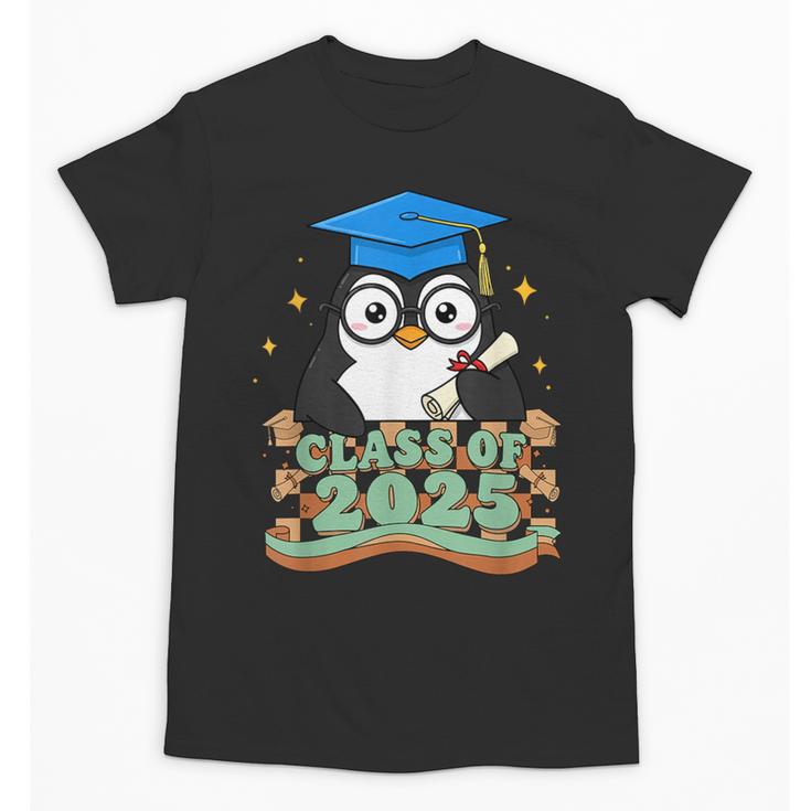 Graduate Penguin Class Of 2025 Kids Graduation Unisex T-Shirt