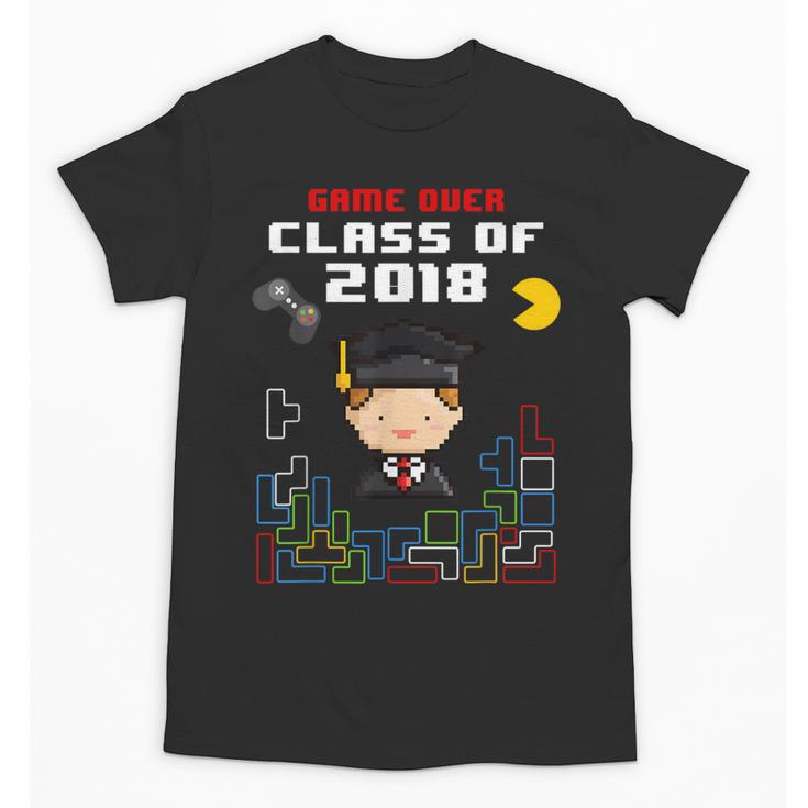 Graduation Class Of 2018 Game Over 8-Bit Gamer Unisex T-Shirt