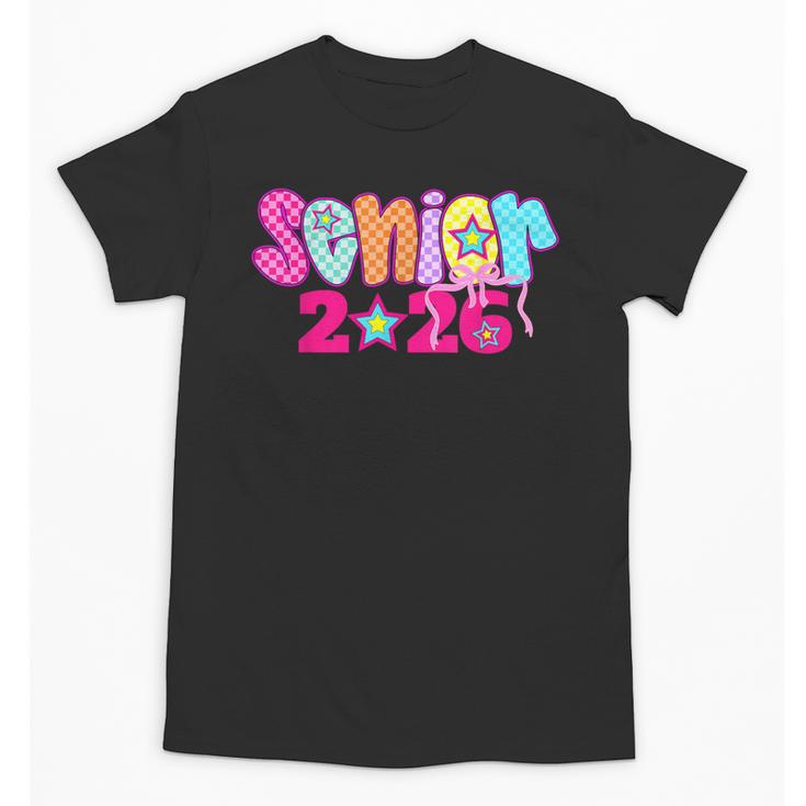 Graduation Class Of 2026 Senior Pink Coquette Bow 2026 Grade Unisex T-Shirt