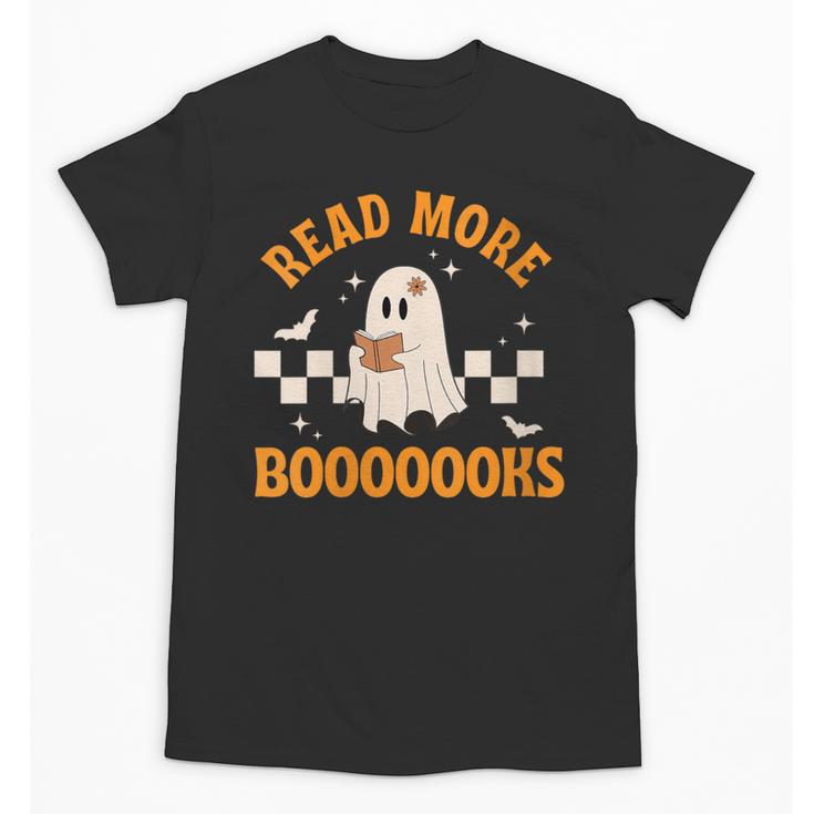 Groovy Halloween Teacher Spooky Read More Book Women Girl Unisex T-Shirt