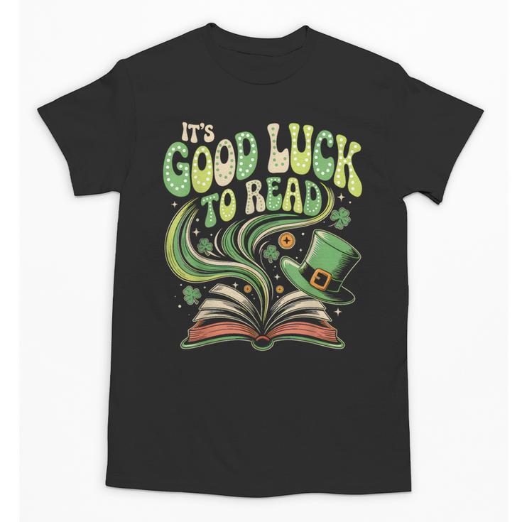 Groovy It's Good Luck To Read St Patrick's Day Book Lucky Unisex T-Shirt