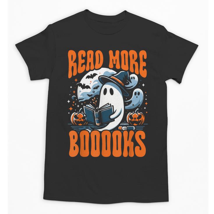 Halloween Book Lover Ghost Boo Pun Read More Boooks Unisex T-Shirt
