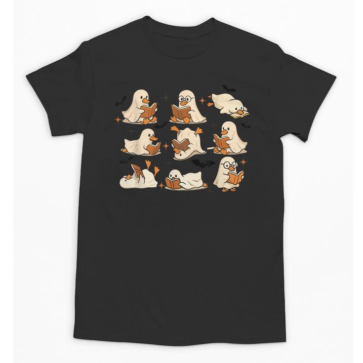 Halloween Ghost Book Lover Unisex T-Shirt