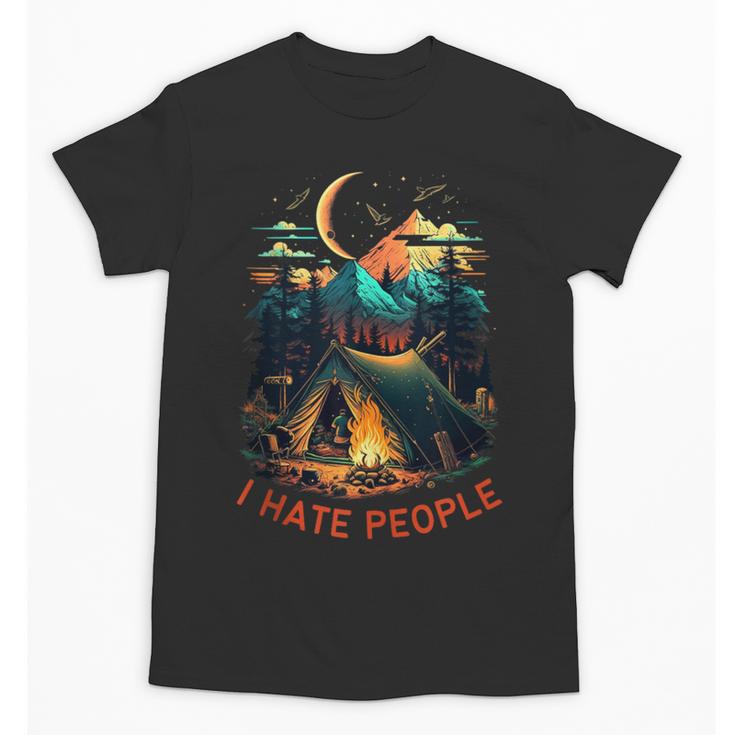 I Hate People Id Rather Be Camping Sarcastic Introvert Unisex T-Shirt