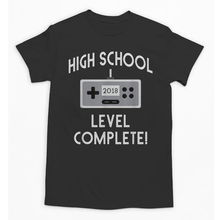 High School Graduation Shirt Level Complete Video Gamer Unisex T-Shirt