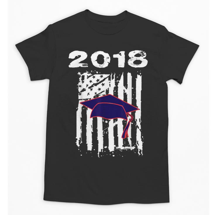 High School Graduation T Shirt Flag College Graduation Unisex T-Shirt
