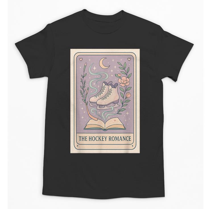 Hockey Romance Tarot Card Books Reader Cozy Reading Unisex T-Shirt