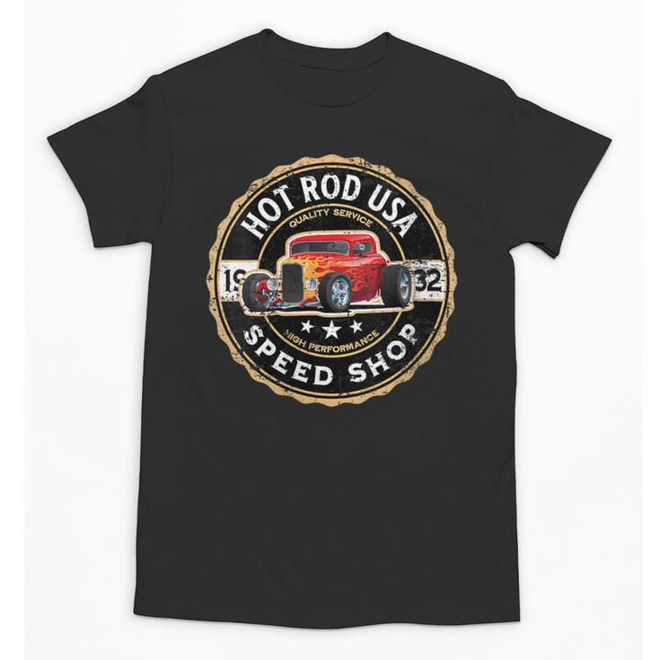 Hotrod Custom Car Automotive Nostalgia Distressed Unisex T-Shirt