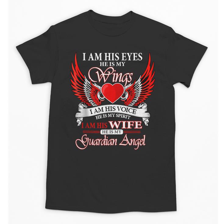 My Husband Is My Guardian Angel In Heaven Memory Memorial Unisex T-Shirt