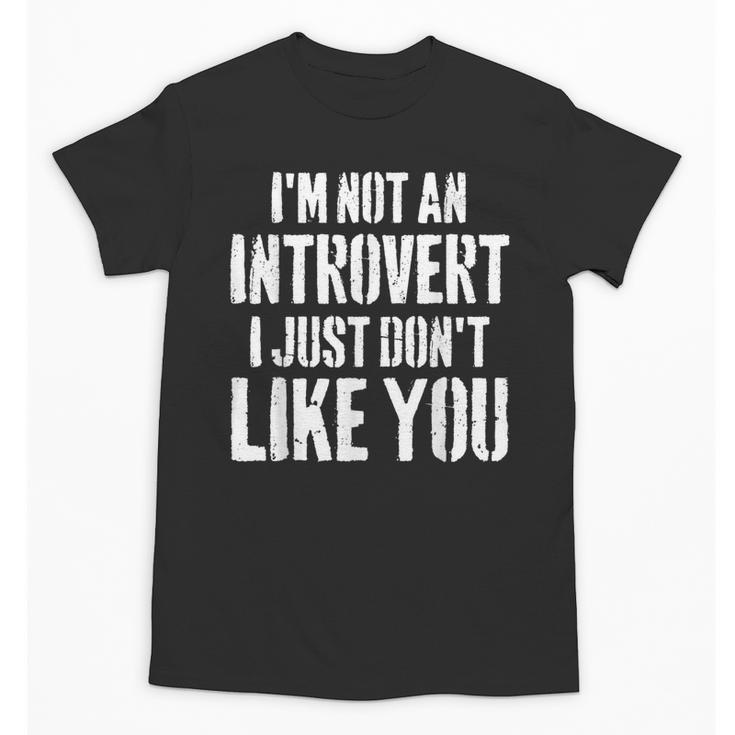I'm Not Introvert I Just Don't Like You Sarcastic Quote Unisex T-Shirt
