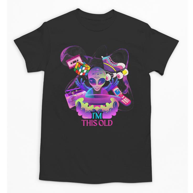 I’m This Old Retro 80s Nostalgia Alien Unisex T-Shirt